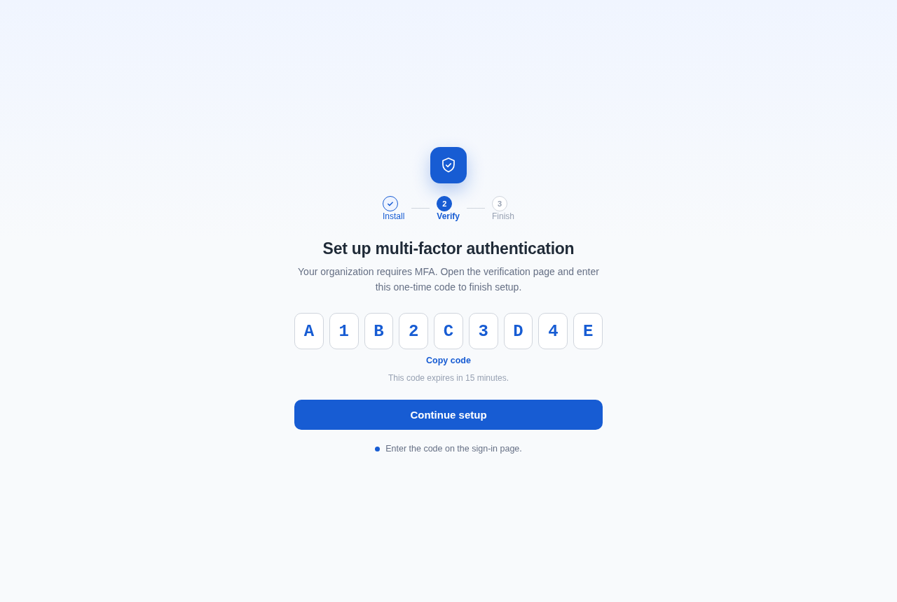 Device Code (MFA Setup)