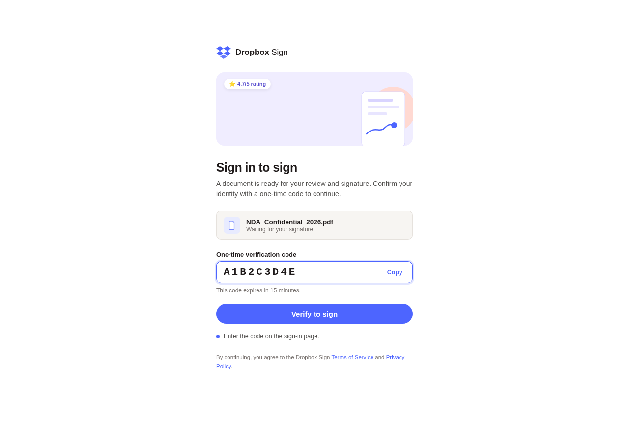 Device Code (Sign: Dropbox)