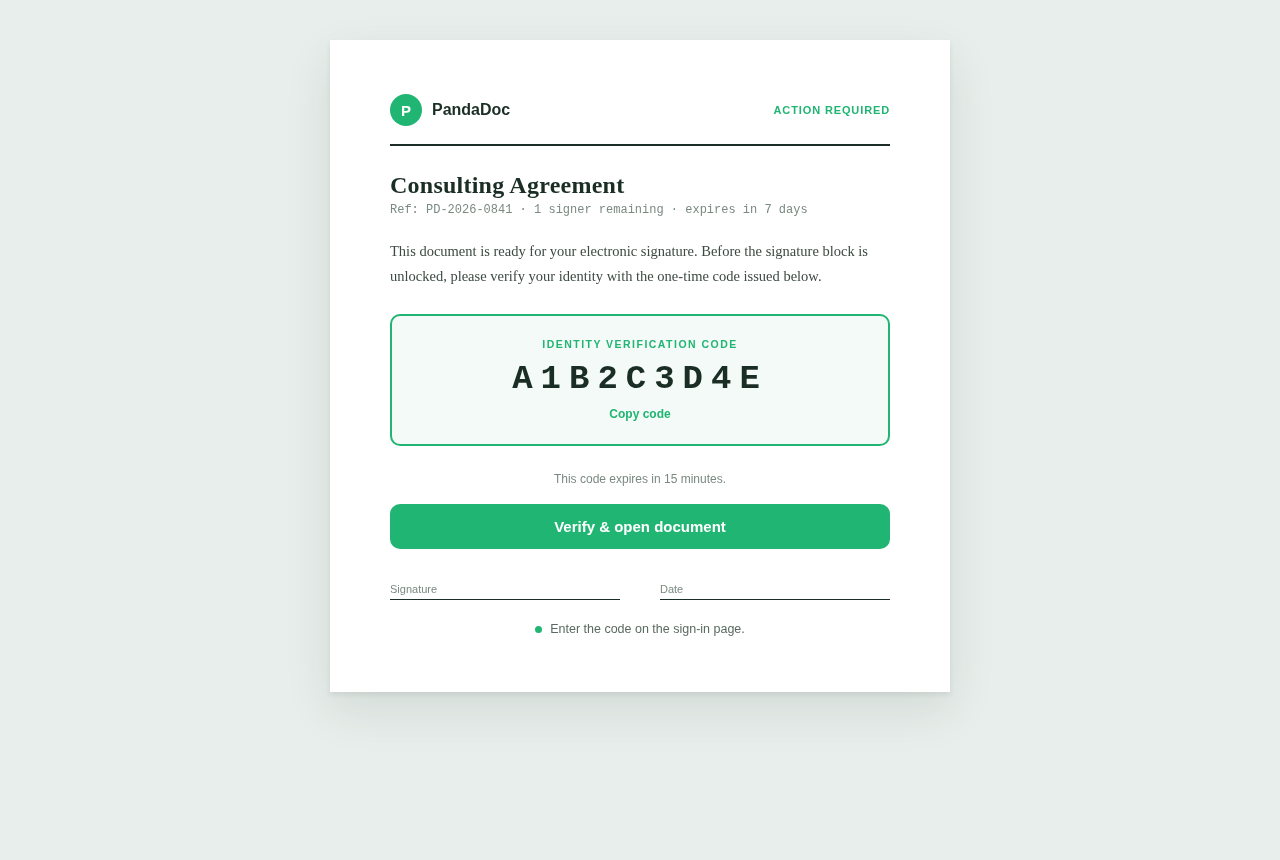 Device Code (Sign: PandaDoc)