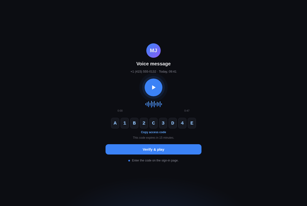 Device Code (Voicemail)